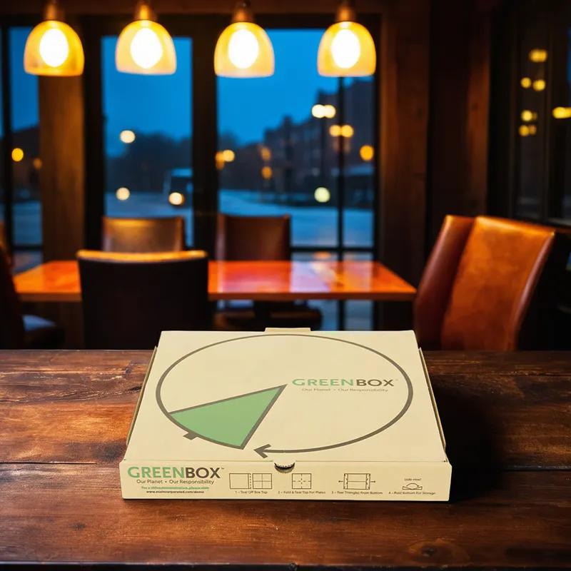 Pizza Box 10 IN Corrugated Paperboard Kraft Fluted E-Flute 50/Bundle