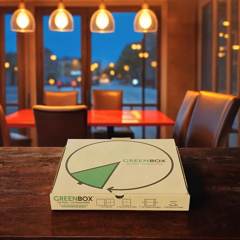 Pizza Box 10 IN Corrugated Paperboard Kraft Fluted E-Flute 50/Bundle