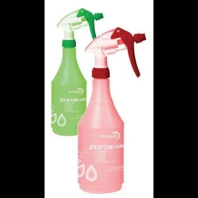 Puroxcide Puresan Puroxicide Heavy Duty Spray Bottle & Trigger Sprayer 32 FLOZ Plastic Red 6/Case