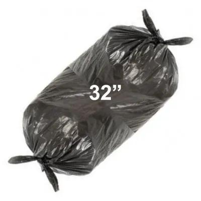 Compactor Bag 32 IN Black Plastic 3.5MIL 1/Roll