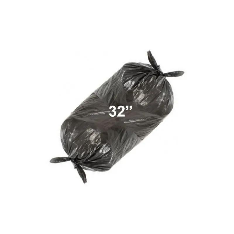 Compactor Bag 32 IN Black Plastic 3.5MIL Roll Tube 1/Roll