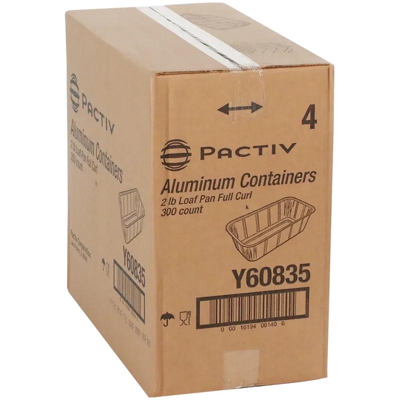 Bread & Loaf Pan 35.2 OZ 8.5X4.5X2.5 IN Aluminum Silver Rectangle Deep Full Curl 300/Case