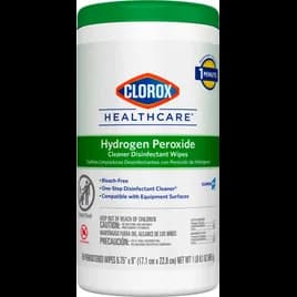 Clorox Healthcare® Hydrogen Peroxide Disinfectant 1.4% Hydrogen Peroxide 95 Count/Pack 6 Packs/Case 570 Count/Case