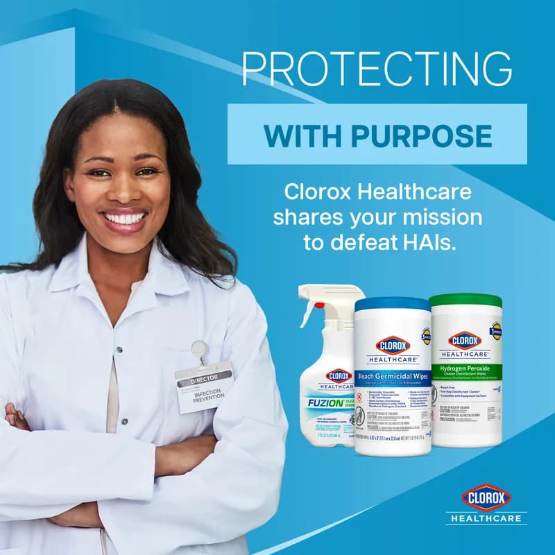 Clorox Healthcare® Hydrogen Peroxide Disinfectant 1.4% Hydrogen Peroxide 95 Count/Pack 6 Packs/Case 570 Count/Case