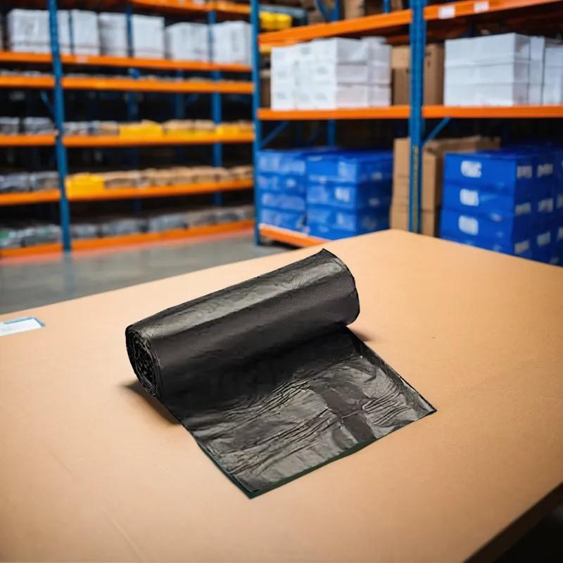 Victoria Bay Can Liner 24X24 IN Black Plastic 6MIC Roll 50 Count/Pack 20 Packs/Case 1000 Count/Case