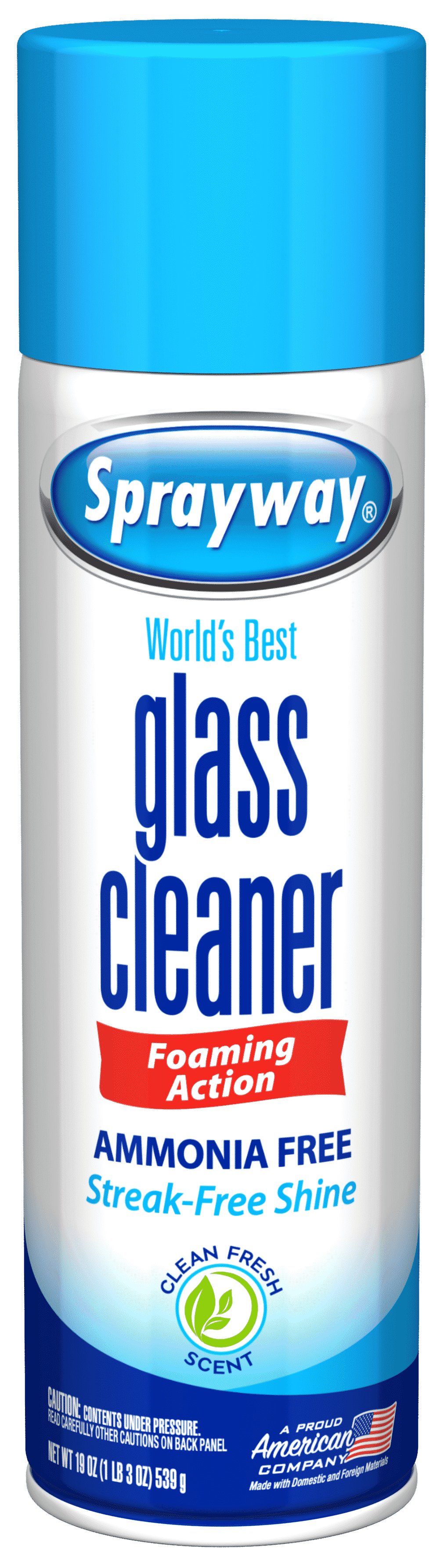 Sprayway® Fresh Scent Glass Cleaner 19 OZ Foaming Liquid Aerosol Non-Ammoniated Streak-Free 12/Case