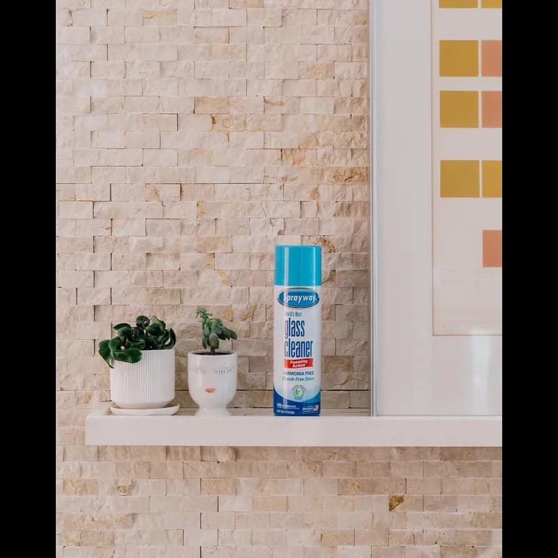 Sprayway® Fresh Scent Glass Cleaner 19 OZ Foaming Liquid Aerosol Non-Ammoniated Streak-Free 12/Case