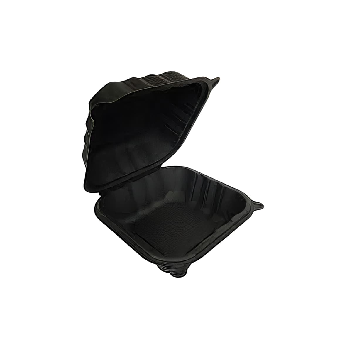 Ceres Take-Out Container Hinged 5.94X5.5X3.38 IN Polystyrene Foam Black Grease Resistant 500/Case