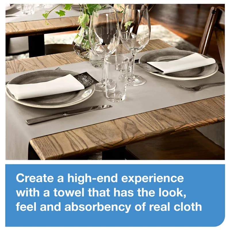 Tork LinStyle® Folded Guest Towel 17X12 IN 8.5X4 IN Virgin Paper White 1/6 Fold Refill 80 Count/Pack 8 Packs/Case