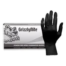 Safety Zone® Examination Gloves Large (LG) Black 5.5MIL Micro Texture Nitrile Powder-Free 100 Count/Box 10 Box/Case