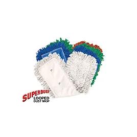 Dust Mop 36X5 IN Blue Cotton Synthetic Fiber Launderable 1/Each