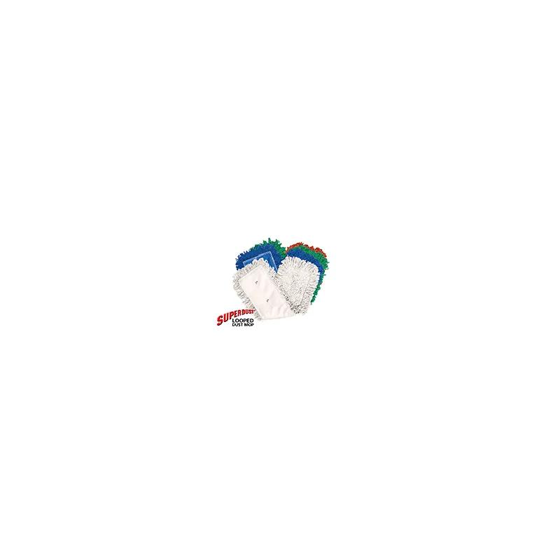 Dust Mop 36X5 IN Blue Cotton Synthetic Fiber Launderable 1/Each