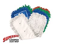 Dust Mop 36X5 IN Blue Cotton Synthetic Fiber Launderable 1/Each