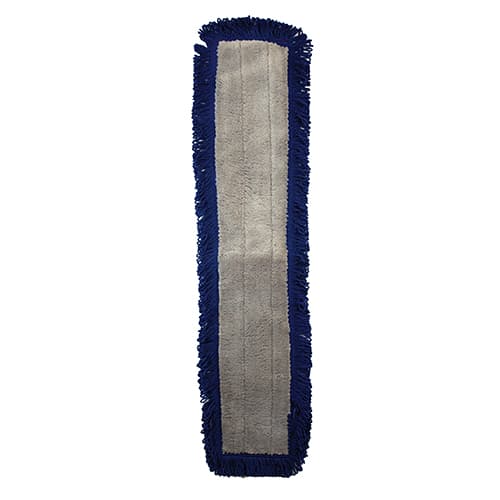 Impact® Dust Mop Head 48 IN Gray Blue Microfiber Canvas Fringed Cut End Looped 12/Dozen