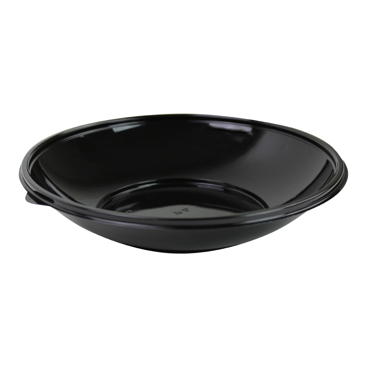 Bowl Large (LG) 24 OZ PET Black Round Shallow 100/Case