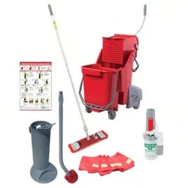 SmartColor™ MicroWipe™ Floor Cleaning Kit 32 QT Red 1/Each