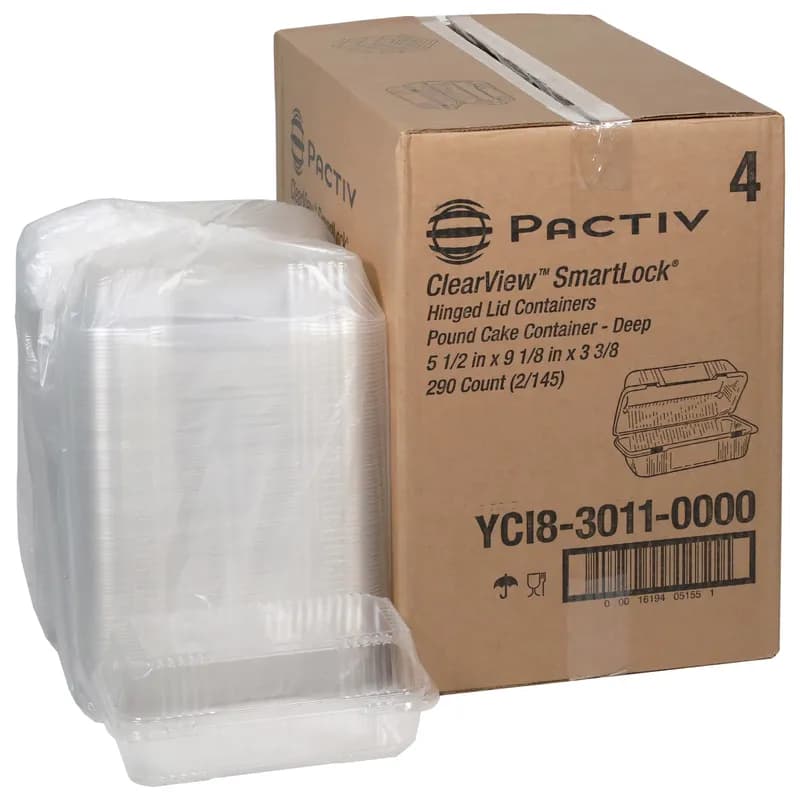 Pound Cake Container & Lid Combo 31 OZ 5.5X9.125X3.375 IN OPS Clear 290/Case
