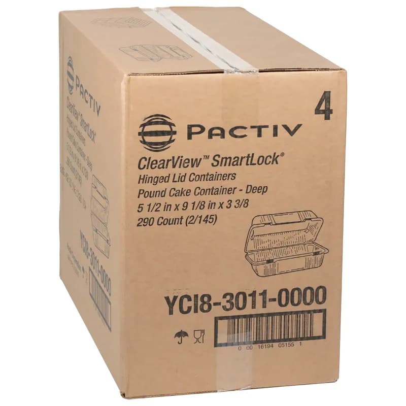 Pound Cake Container & Lid Combo 31 OZ 5.5X9.125X3.375 IN OPS Clear 290/Case