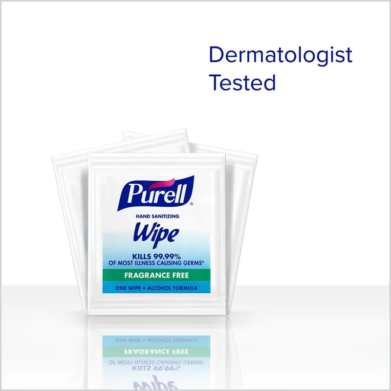 Purell® Hand Sanitizer Wipe 2.38X2.03X0.13 IN Individually Wrapped 4000 Sheets/Pack 1 Packs/Case 4000 Sheets/Case