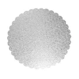 Cake Board 10 IN Paperboard Silver Scalloped 200/Case