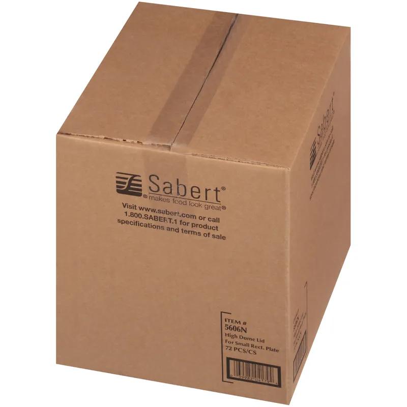 Lid Dome 6.1X9.8X2 IN PET Clear Rectangle For Container 72/Case