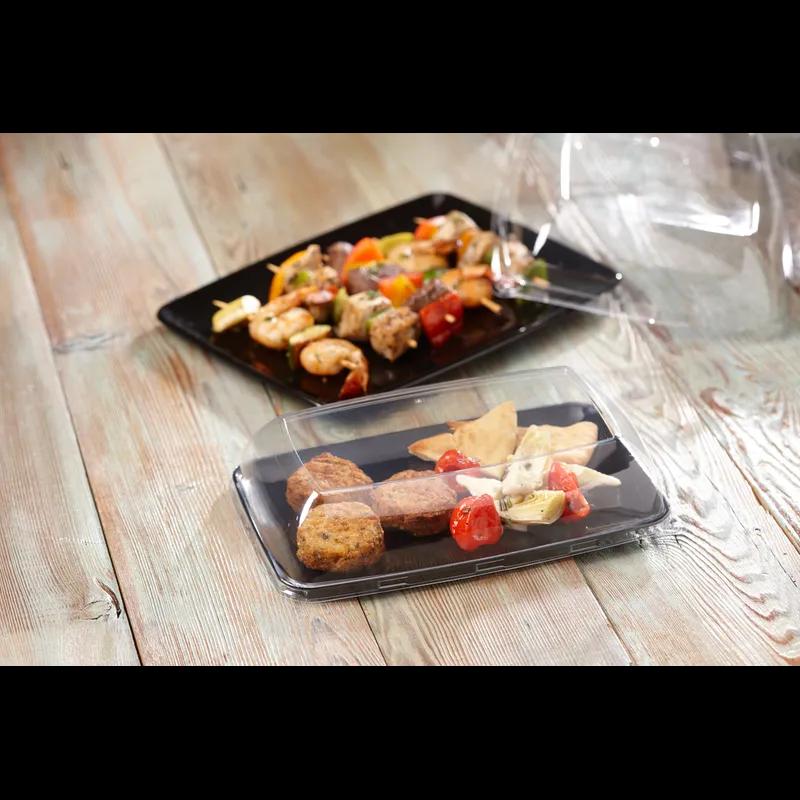 Lid Dome 6.1X9.8X2 IN PET Clear Rectangle For Container 72/Case