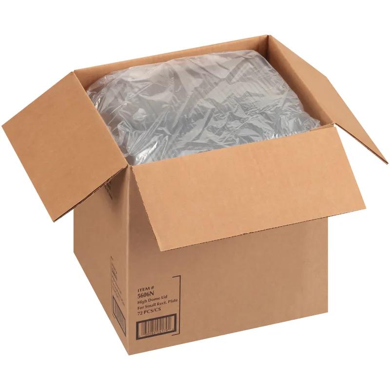 Lid Dome 6.1X9.8X2 IN PET Clear Rectangle For Container 72/Case