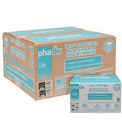 phade® Stirrer 0.115X5 IN PHA Teal Unwrapped 1000 Count/Pack 6 Packs/Case 6000 Count/Case