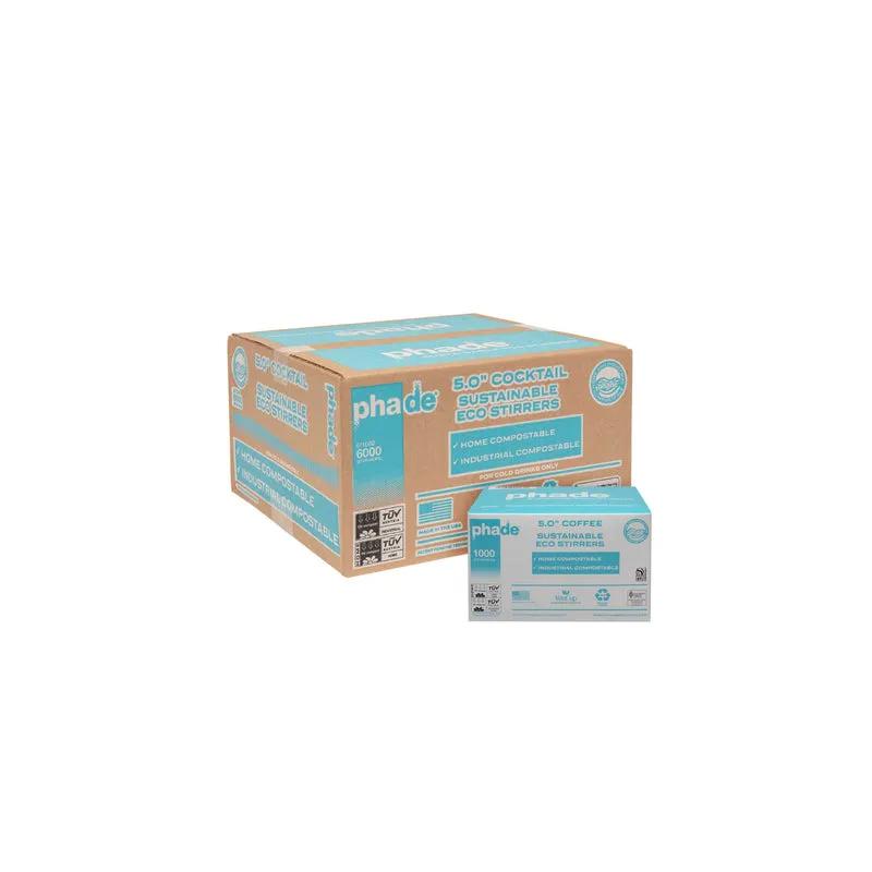 phade® Stirrer 0.115X5 IN PHA Teal Unwrapped 1000 Count/Pack 6 Packs/Case 6000 Count/Case
