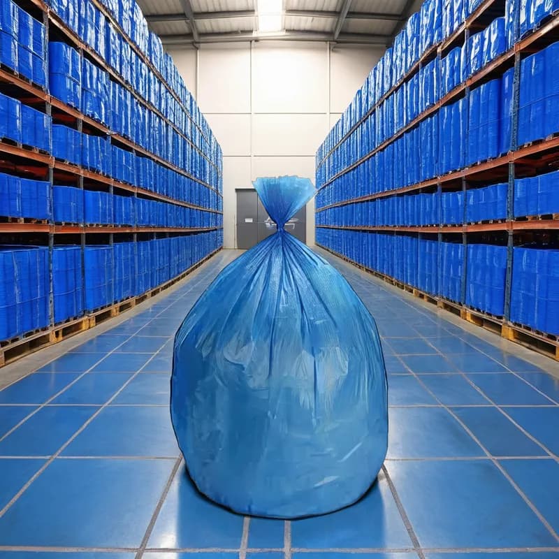 Victoria Bay Can Liner 24X33 IN Blue HDPE 6MIC Roll 1000/Case