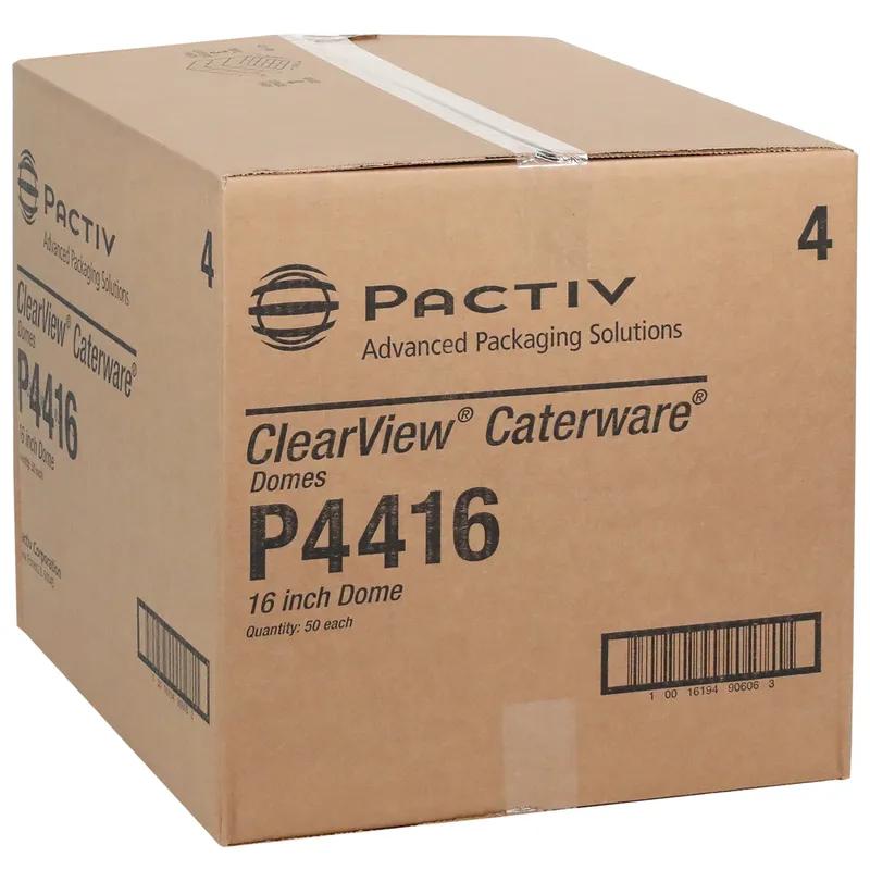 Lid Dome 16X2.5 IN 1 Compartment OPS Clear Round For Container 50/Case