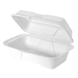 Harvest® Take-Out Container Hinged 9.1X6.2X3.2 IN Plant Fiber White Rectangle 200/Case