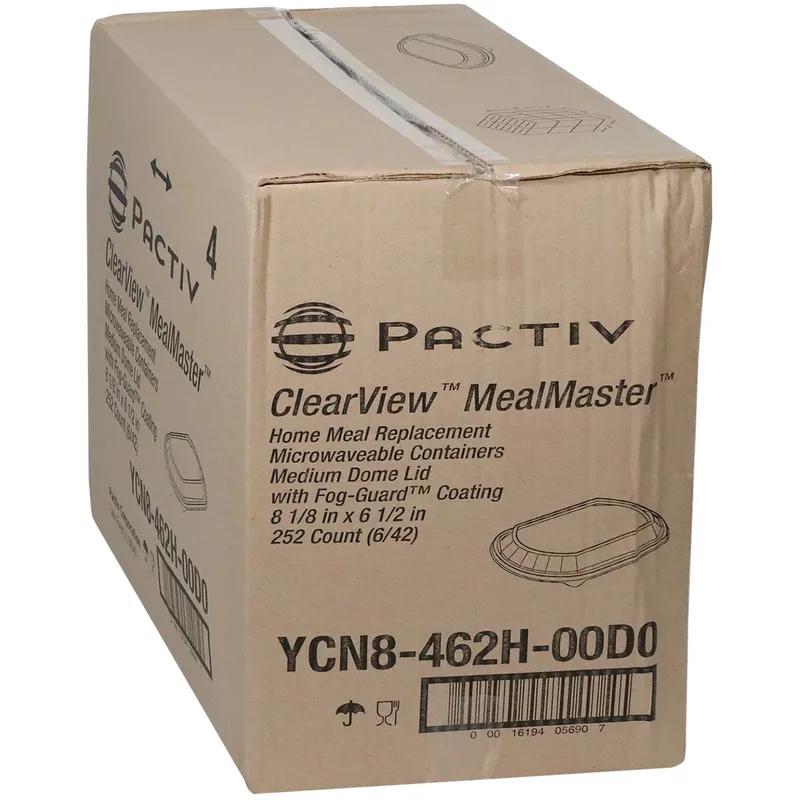 Lid Dome Medium (MED) 8.1X6.5X1 IN 1 Compartment OPS Clear Oval For Container Unhinged Anti-Fog Leak Resistant 252/Case