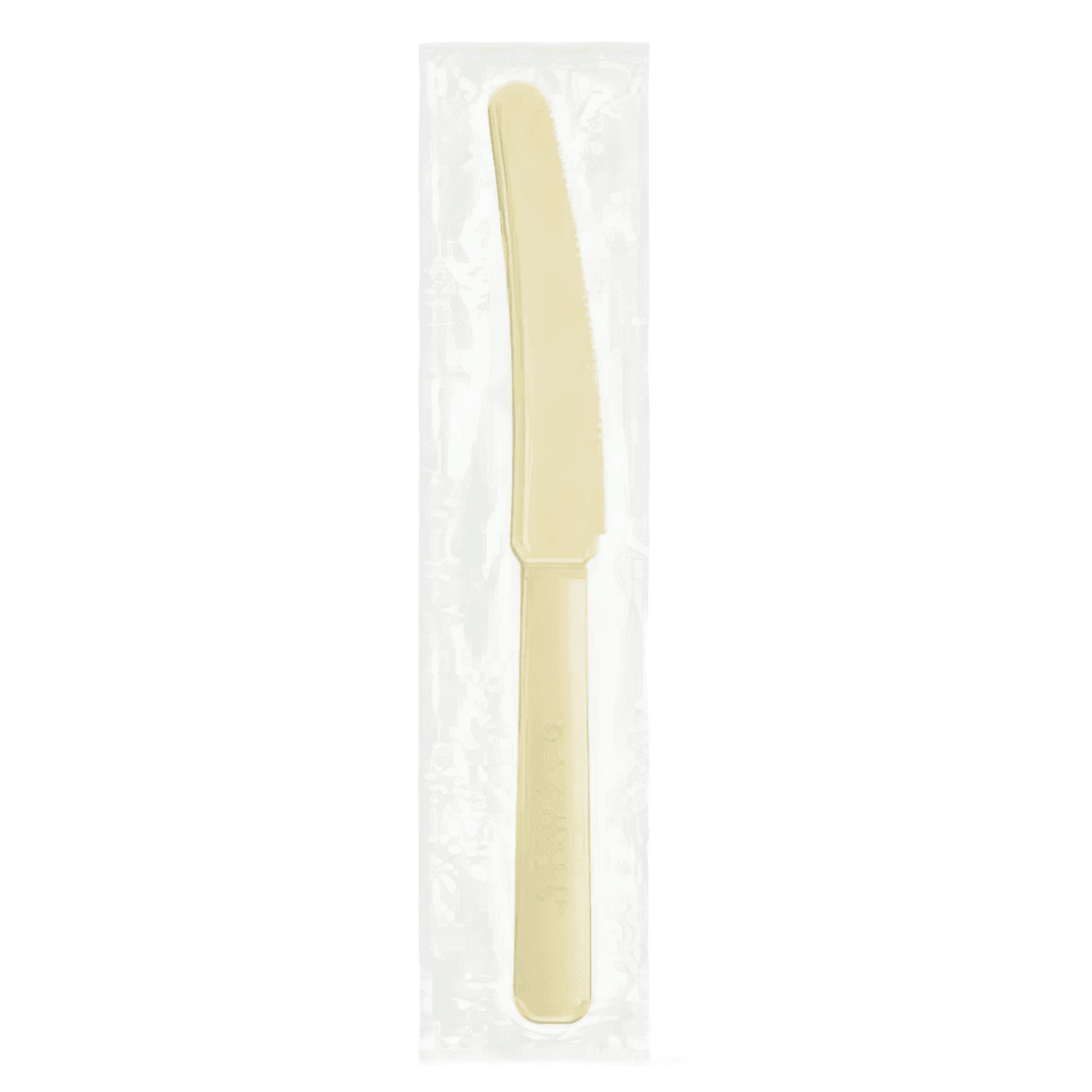 Knife CPLA Beige Individually Wrapped 1000/Case