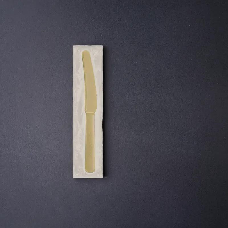 Knife CPLA Beige Individually Wrapped 1000/Case