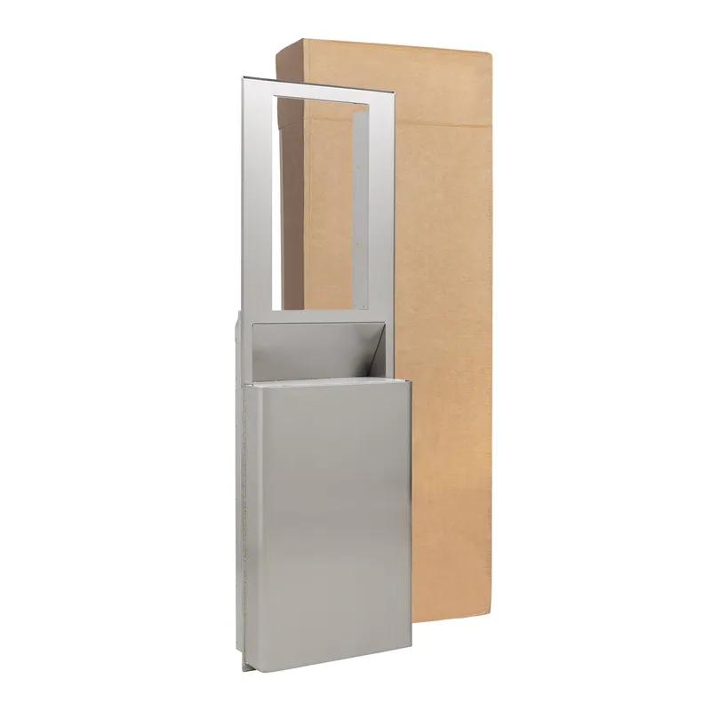 enMotion® Trash Can 10 GAL 40 QT Silver Rectangle Stainless Steel Wall Mounted Integrated 1/Each