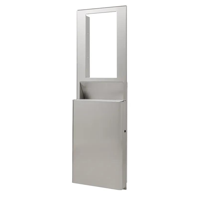 enMotion® Trash Can 10 GAL 40 QT Silver Rectangle Stainless Steel Wall Mounted Integrated 1/Each