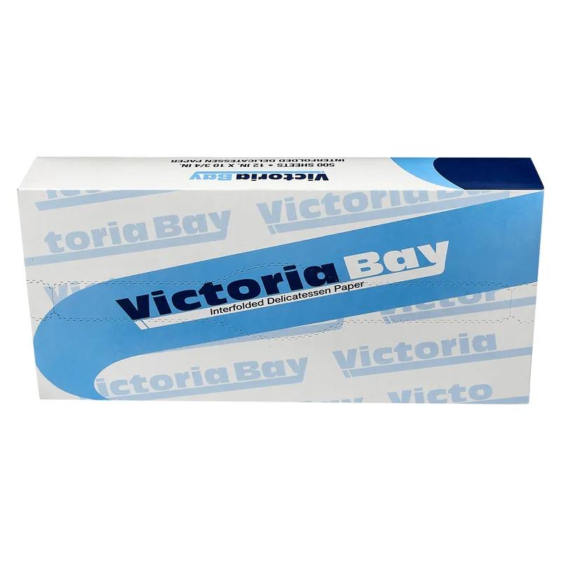 Victoria Bay Multi-Purpose Sheet 10.75X12 IN Dry Wax Paper White Interfold 500 Sheets/Pack 12 Packs/Case