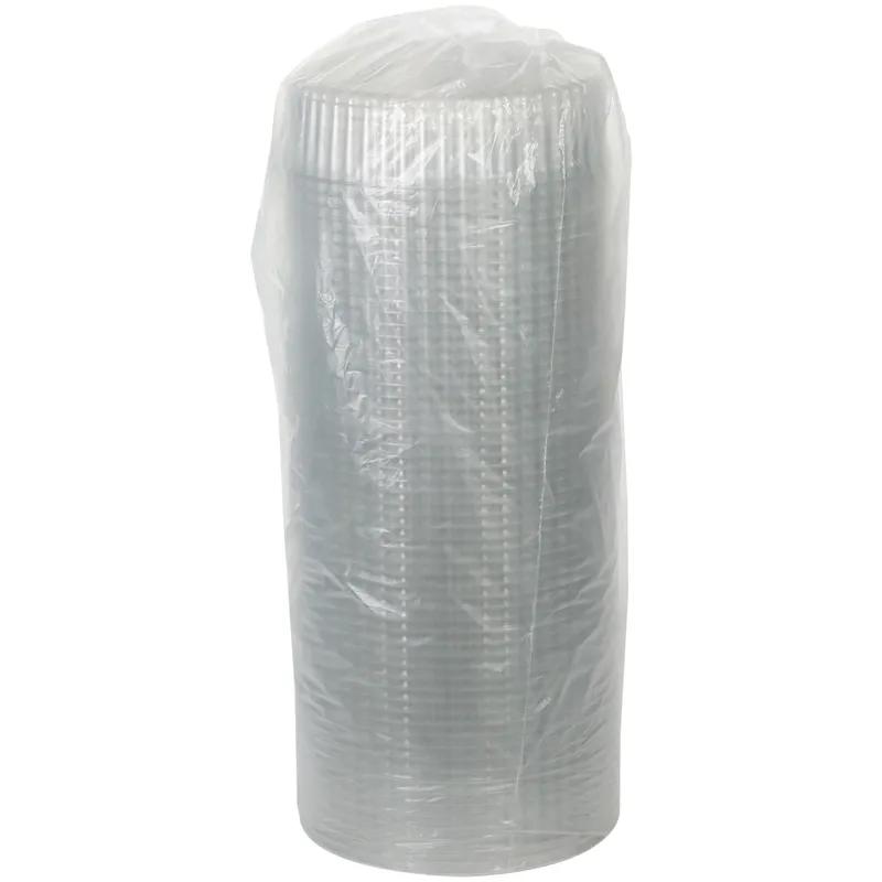 Pie Cake Container & Lid Combo With High Dome Lid 9.75X2.6 IN PET Clear Black Round Fluted 240/Case