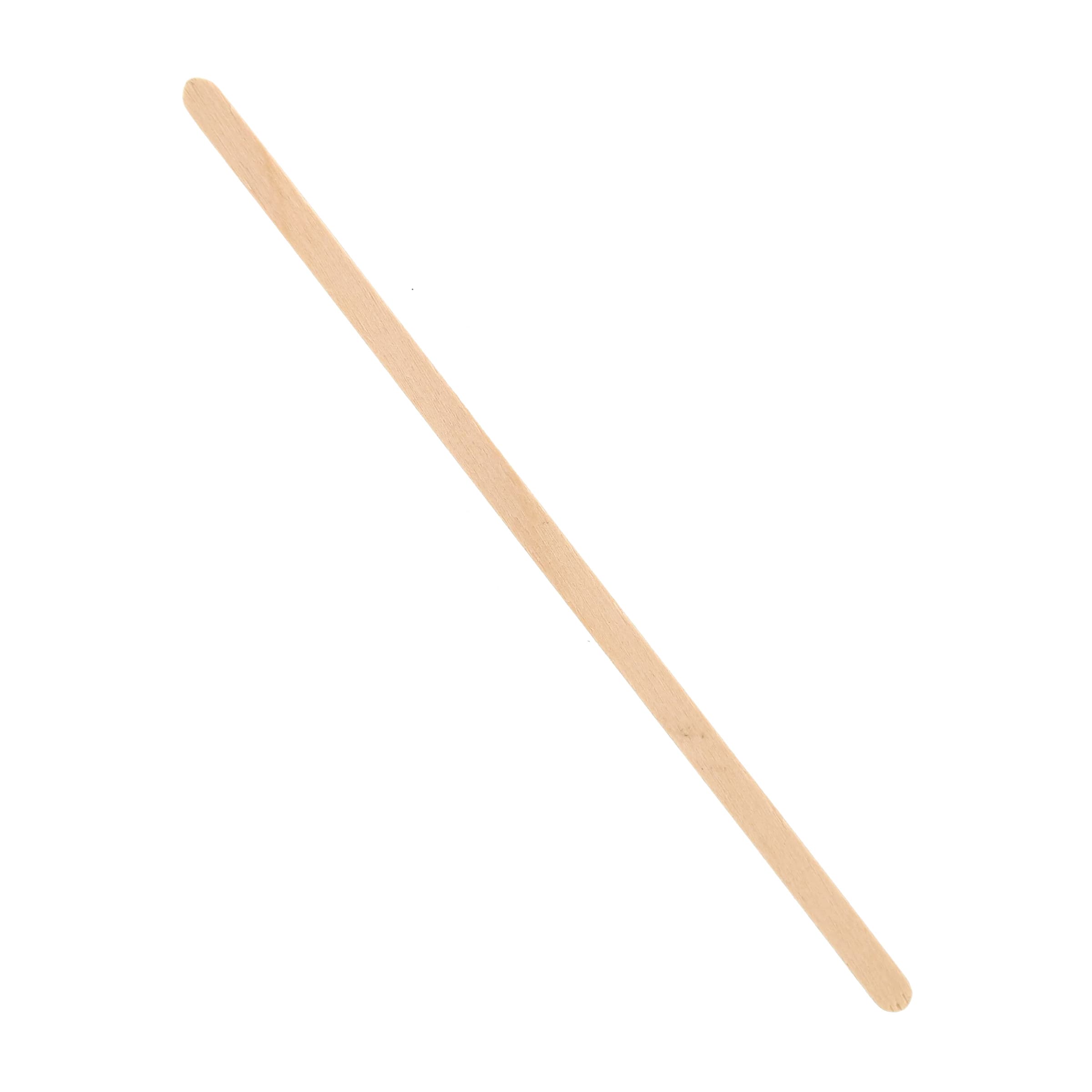 Stirrer 7 IN Wood Natural Unwrapped Flat 1000 Count/Pack 10 Packs/Case 10000 Count/Case