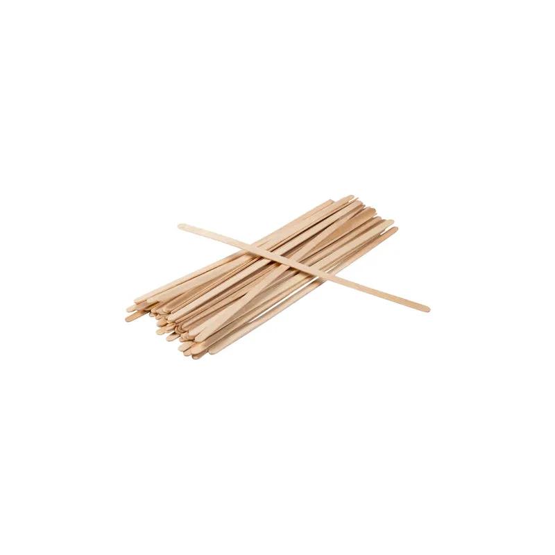 Stirrer 7 IN Wood Natural Unwrapped Flat 1000 Count/Pack 10 Packs/Case 10000 Count/Case