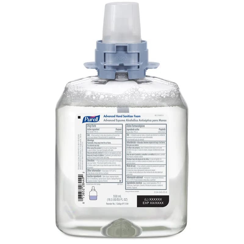 Purell® Hand Sanitizer Foam 550 mL 4.94X3.89X8.48 IN Clean Scent Advanced For FMX-12 4/Case