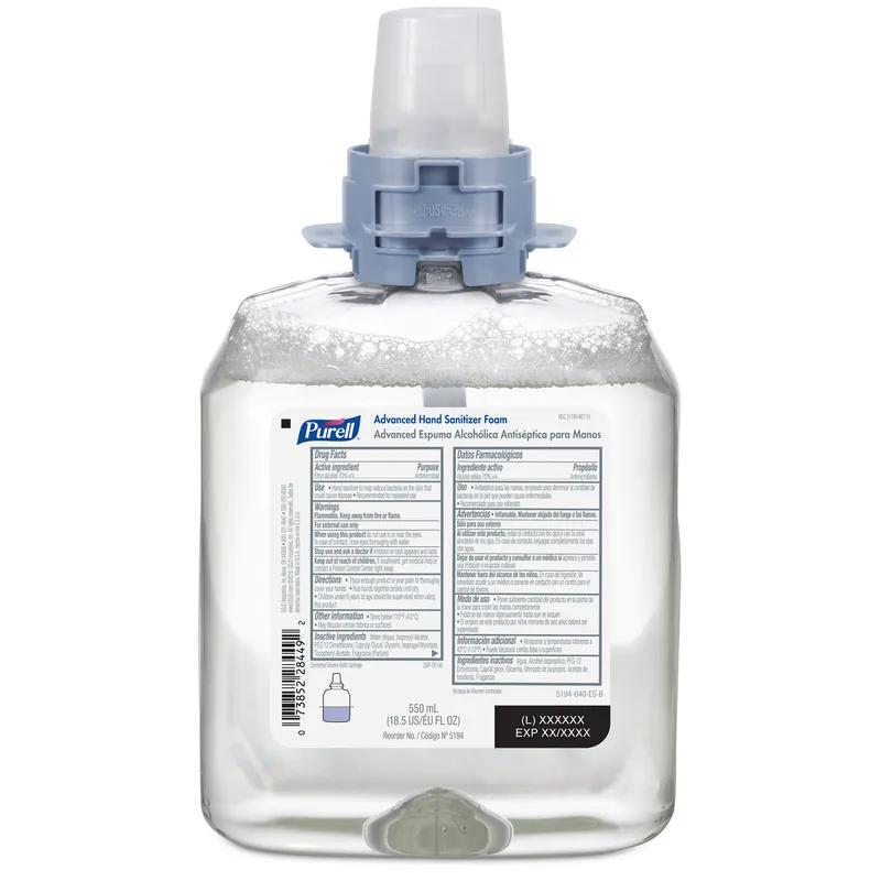 Purell® Hand Sanitizer Foam 550 mL 4.94X3.89X8.48 IN Clean Scent Advanced For FMX-12 4/Case