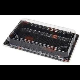 #10 Sushi Take-Out Tray Base & Lid Combo 7.5X5X0.75 IN Plastic 400/Case