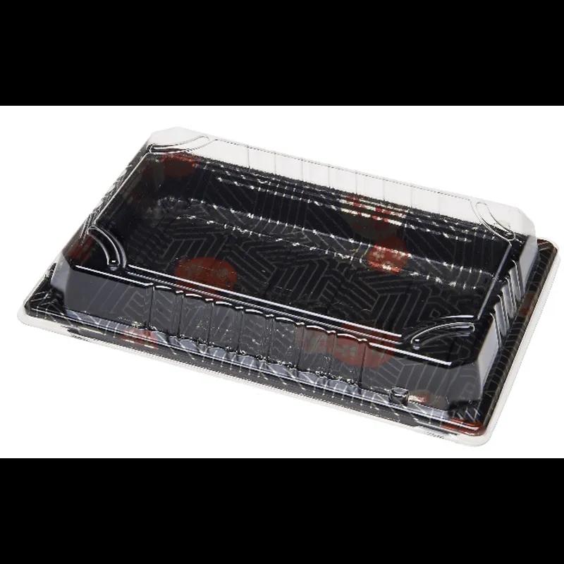 #10 Sushi Take-Out Tray Base & Lid Combo 7.5X5X0.75 IN Plastic 400/Case