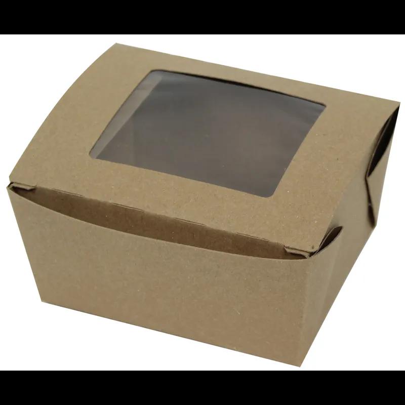 Bio-Plus View® #1 Take-Out Box Tuck-Top 5X4.5X2.5 IN Paper Kraft Rectangle 360/Case
