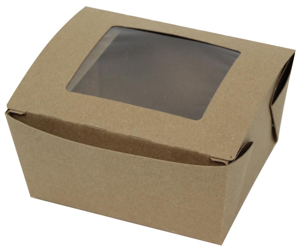 Bio-Plus View® #1 Take-Out Box Tuck-Top 5X4.5X2.5 IN Paper Kraft Rectangle 360/Case