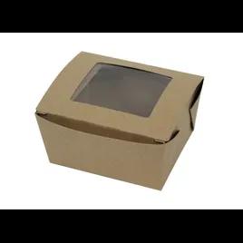 Bio-Plus View® #1 Take-Out Box Tuck-Top 5X4.5X2.5 IN Paper Kraft Rectangle 360/Case