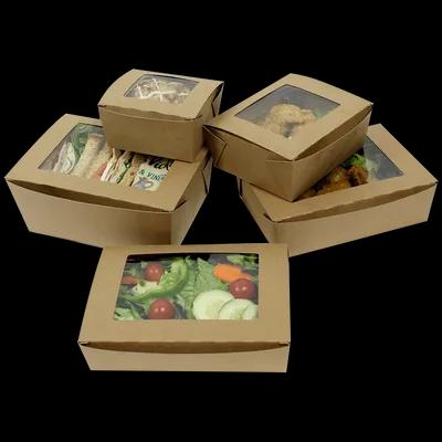 Bio-Pak® #8 Take-Out Box Tuck-Top With Plastic Lid Paper 240/Case