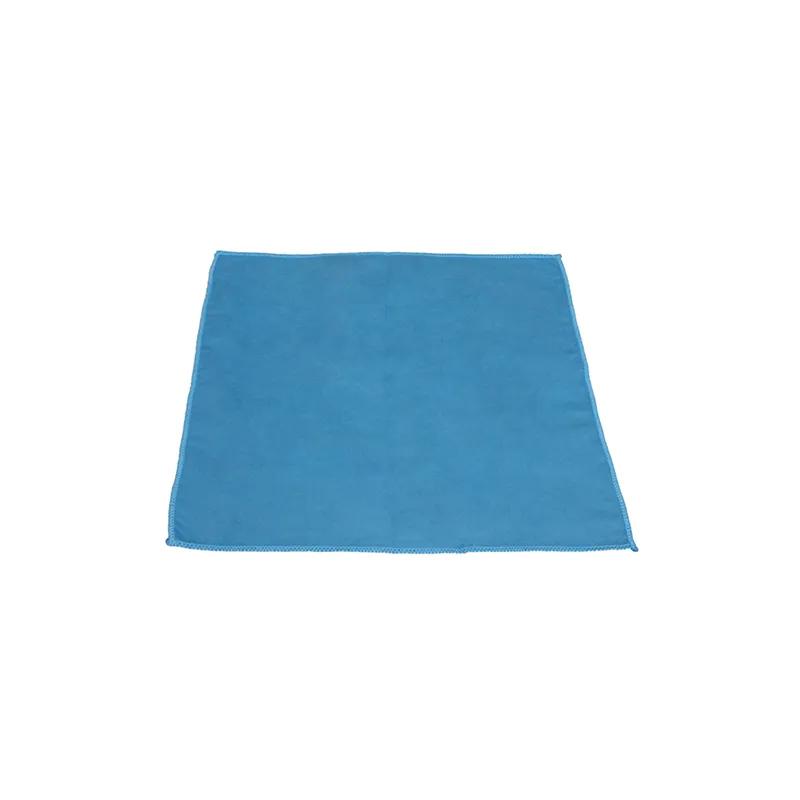 Glass Cleaning Cloth 16X16 IN Microfiber Suede Blue 12 Count/Pack 12 Packs/Case